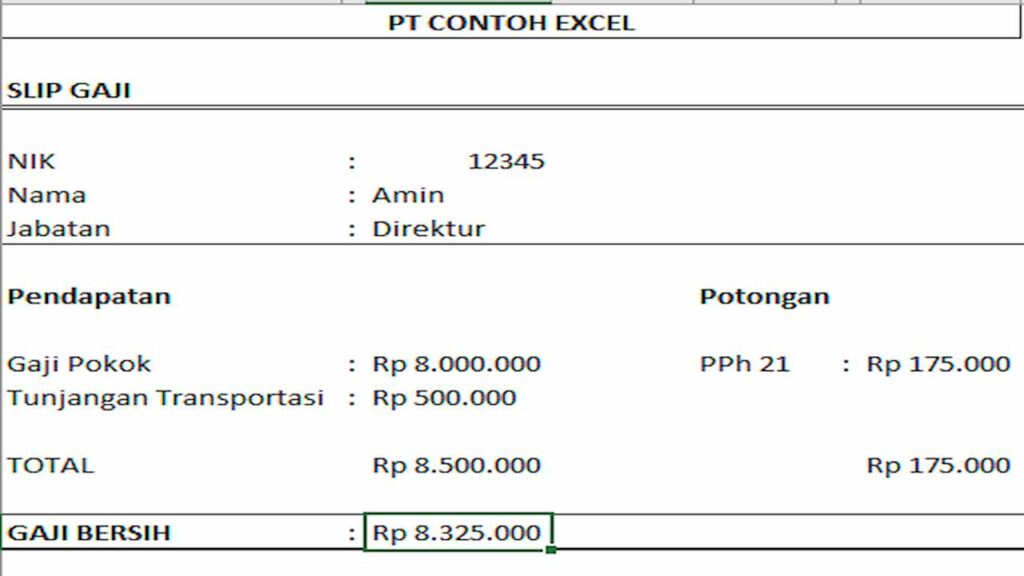 contoh slip gaji karyawan, 11 Contoh Slip Gaji Karyawan yang Sederhana dan Lengkap